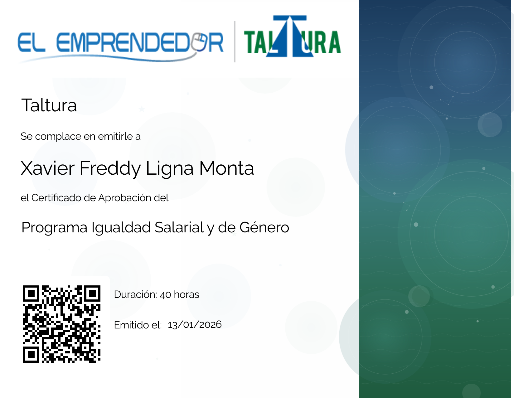 ejemplo de credencial digital