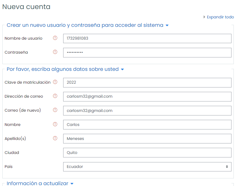 formulario nueva cuenta