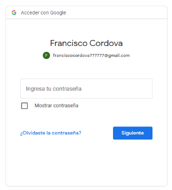 seleccionar cuenta